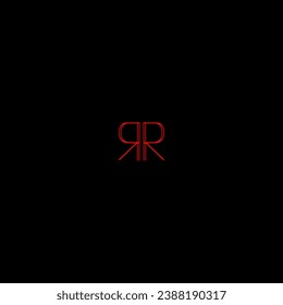 RR creative modern letters logo design template