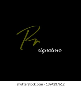 Rr handwritten logo for identity