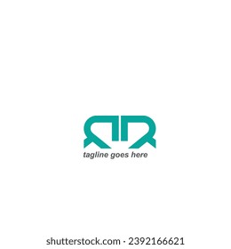 RR-Logo, RR-Heart-Form, Vektorlogo-Design 