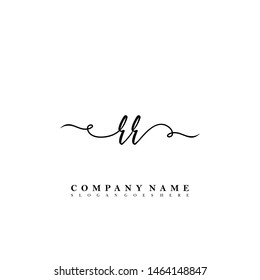 RR Initial beauty floral logo template