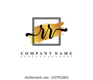 RR Initial handwriting logo concept
