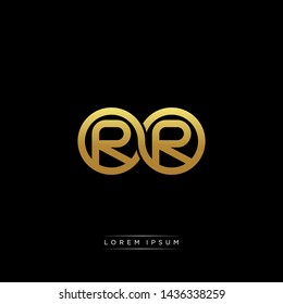 RR initial letter linked circle capital monogram logo modern template