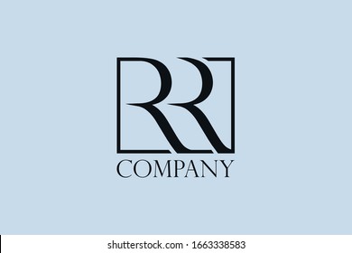 RR initial letter logo minimal creative style