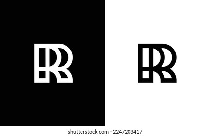 RR initial letter logo minimal creative style