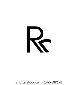 rr initial letter logo vector