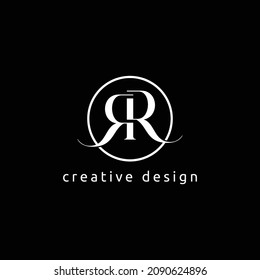 RR initial letter logo vector template