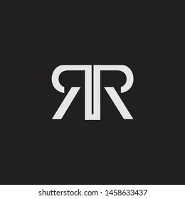 RR initial logo Capital Letters black background