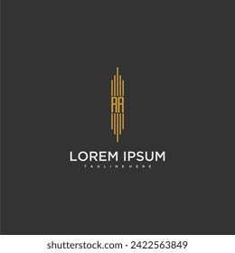 RR initial monogram business logo