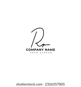 Rr Initial signature logo vector design
