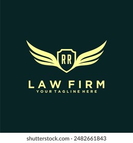 RR initials design modern legal attorney law firm lawyer advocate consultancy business logo vector