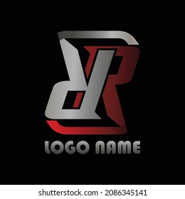 RR Initials elegant and trendy logo on a black background