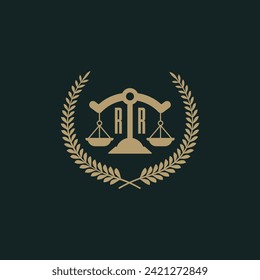 RR initials for law firm logo icon design vector image