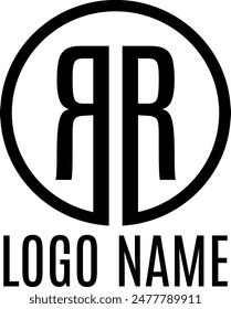 RR letter circle logo design