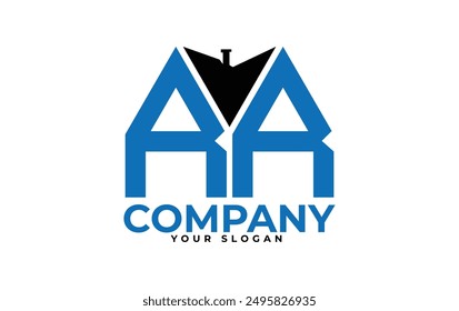 
RR letter creative real estate vector logo design.