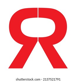 RR letter icon background logo and business card poster flyer banner banner 