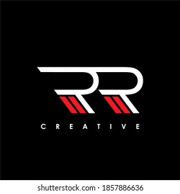 RR Letter Initial Logo Design Template Vector Illustration	
