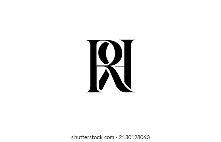 Vektorgrafik der RR-Letter-Vorlage für das erste Logo 