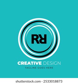 Diseño creativo del logotipo de la letra RR. RR diseño único. Ilustración vectorial