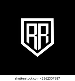 RR letter logo design with black background in illustrator. Vector logo, calligraphy designs for logo, Poster, Invitation, etc.