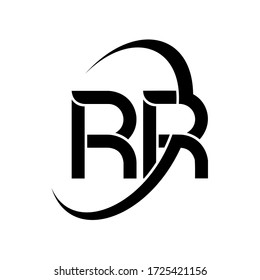 RR Letter Logo Design. Initial letters RR logo icon. Abstract letter RR R R minimal logo design template. R R Letter Design Vector with black Colors. rr logo