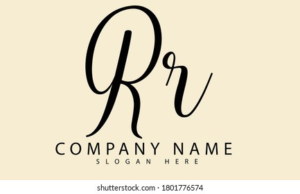 Rr letter logo design, initial Rx logo template design