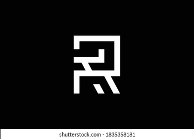RR letter logo design on luxury background. RR monogram initials letter logo concept. RR icon design. Elegant and Professional letter icon design on black background. RR