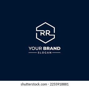 Elementos de plantilla de diseño de logotipo de letras RR. Logo de la letra digital abstracta moderna. Ilustración vectorial.