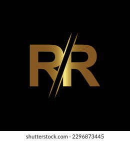 RR letter logo design template elements. RR letter vector logo.