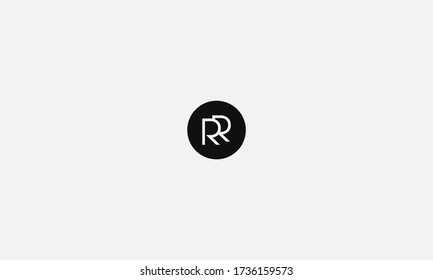 Logo de la letra RR o RR. Bonito y creativo diseño inicial RR R R R inicial icono de carta