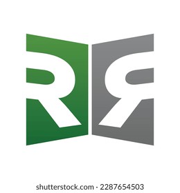 RR letter mirror logo icon template