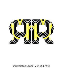 RR letter stylish and modern logo design. Featuring the letter 'RR' with clean, sharp lines and unique geometric shape awesome color combination.
