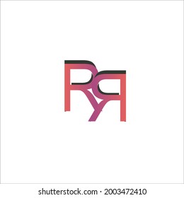 rr letter vector logo design