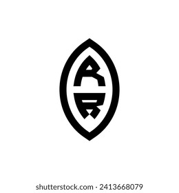 RR line geometric monogram with high quality professional design that will print well