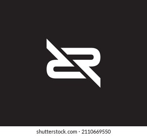 RR Logo Design Abstract Signs Symbols Shape Rectangle Initials Letter Typhography Monogram