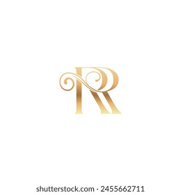 RR logo design, RR elegant initials logo