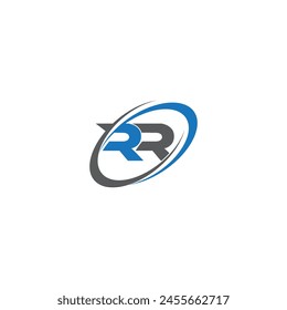 RR logo design, RR elegant initials logo