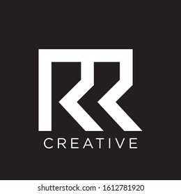 RR logo design simple vector icon