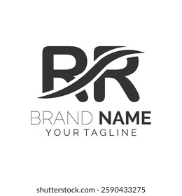 RR logo design. Trendy awesome artistic RR initial based Alphabet icon logo.