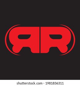 RR-Logo-Design, geeignet für Marken- und Unternehmenslogos, flache Logo-Design-Vorlage, Vektorgrafik
