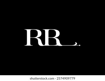 RR logo design vector initial design

