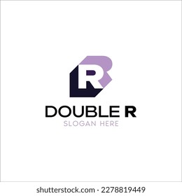 Diseño de vectores con logotipo RR o doble R