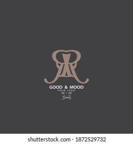 el logotipo rr es equilibrado, único y elegante.