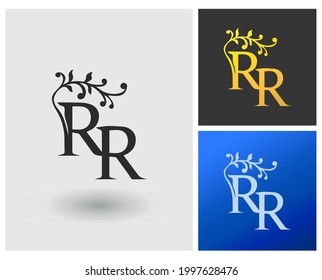 Forma de letra monográfica del logotipo RR