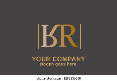 Ao Elegant Logo Template Gold Color Stock Vector (Royalty Free ...