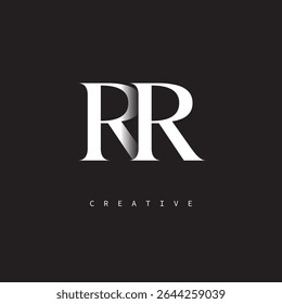 Logotipo del monograma de RR Marca de letra elegante mínima para el lujo, moda   Marcas creativas	
