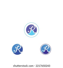 RR AND R Abstract initial monogram letter alphabet logo design
