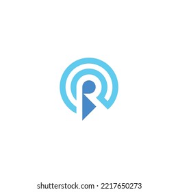 RR AND R Abstract initial monogram letter alphabet logo design