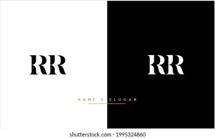 Monograma del logotipo de las letras de resumen RR ,R
