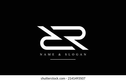 Monograma del logotipo de letras abstractas RR