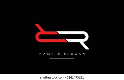 RR, R abstract letters logo monogram